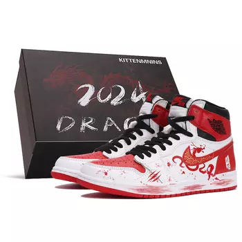 Jordan Air Jordan 1 Vintage Баскетбольные кроссовки унисекс, Red/ White/ And Black