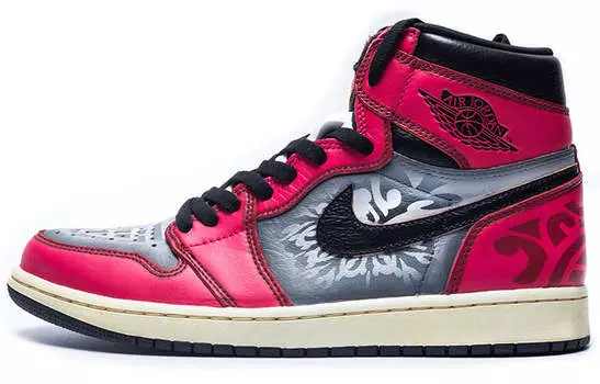 Кроссовки Air JORDAN 1 Vintage Basketball Shoes Unisex High-Top Gray Red