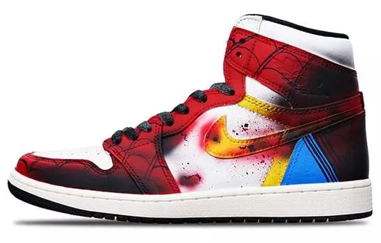 Кроссовки Air JORDAN 1 Vintage Basketball Shoes Unisex High-Top Red Blue/White