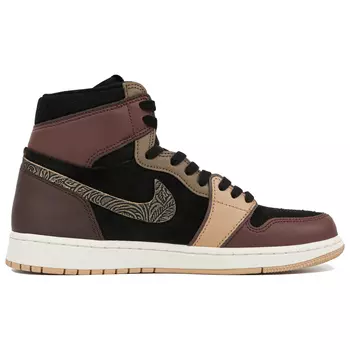 Кроссовки Air JORDAN 1 Vintage Basketball Shoes Unisex High-Top Black/Brown