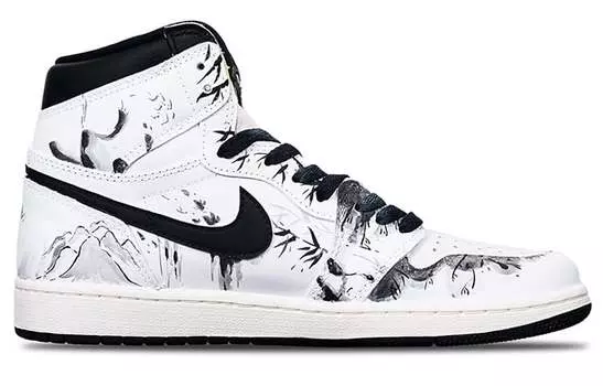 Кроссовки Air JORDAN 1 Vintage Basketball Shoes Unisex High-Top Black White