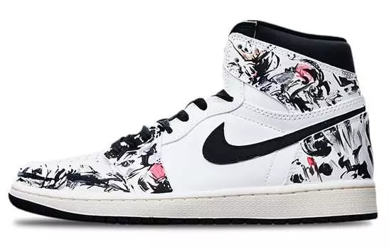 Кроссовки Air JORDAN 1 Vintage Basketball Shoes Unisex High-Top Black Red/Blue