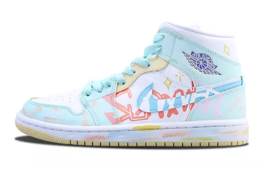 Jordan Air Jordan 1 Vintage Баскетбольные кроссовки унисекс, Light Cyan