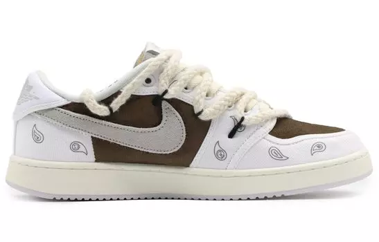 Кроссовки Union Air JORDAN 1 Vintage Basketball Shoes Unisex Low-Top White Brown