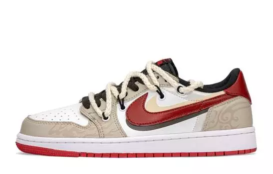 Jordan Air Jordan 1 Vintage Баскетбольные кроссовки унисекс, Red/Beige