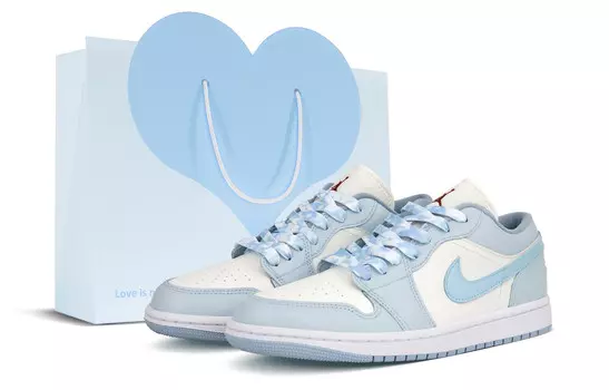 Jordan Air Jordan 1 Vintage Баскетбольные кроссовки унисекс, Light Blue