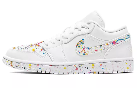 Кроссовки Air JORDAN 1 Vintage Basketball Shoes Unisex Low-Top White Blue Yellow
