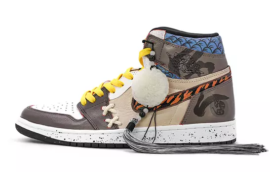 Кроссовки Air JORDAN 1 Vintage Basketball Shoes Unisex High-Top Black White Gray