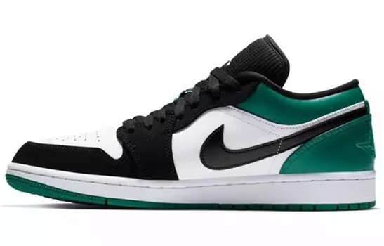 Кроссовки JORDAN 1 Low White Black Mystic Green