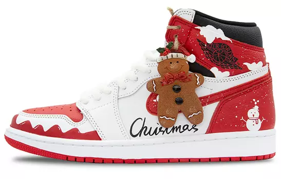 Кроссовки Air JORDAN 1 Vintage Basketball Shoes Unisex High-Top White Red Black