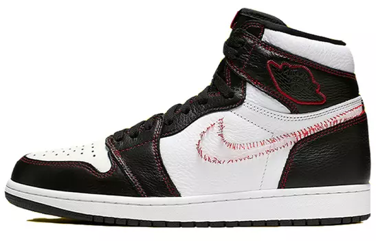 Кроссовки JORDAN 1 Retro High Defiant White Black Gym Red