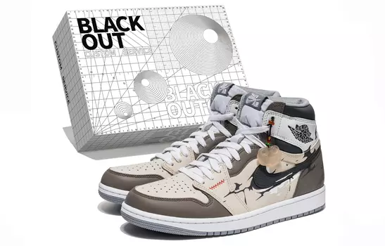Кроссовки Air Jordan 1 Vintage Basketball Shoes Unisex High-Top Brown