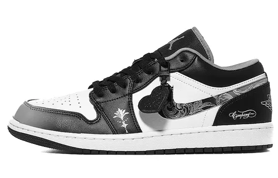 Кроссовки Jordan Air Jordan 1 Vintage Unisex, черный/белый/серебристый