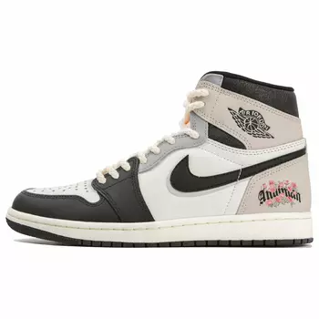 Кроссовки Jordan Air Jordan 1 Vintage Basketball Unisex, черный/белый/светло-розовый