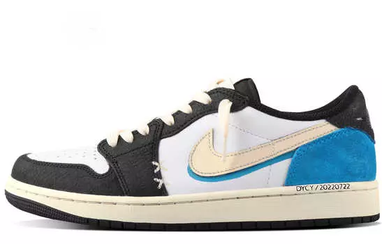 Кроссовки Jordan Air Jordan 1 Vintage Basketball Unisex, черный/белый/розовый/синий