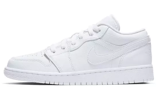 Кроссовки Jordan 1 Low Triple White Logo GS