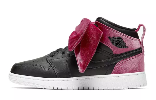 Кроссовки Jordan 1 Mid Bow Black Noble Red GS