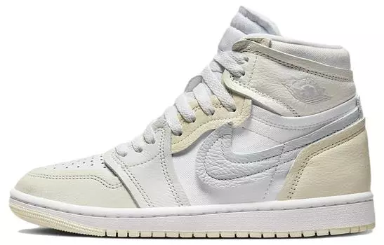 Jordan Air Jordan 1 Винтажные баскетбольные кроссовки женские, белый и желтый