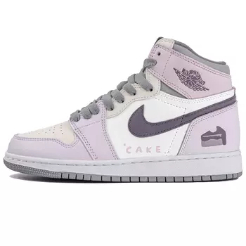 Кроссовки Air JORDAN 1 Vintage Basketball Women's High-Top, фиолетовый/белый