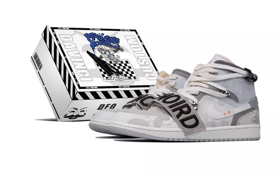 Кроссовки Jordan Air Jordan 1 Vintage Basketball Women, светло-серый/черный
