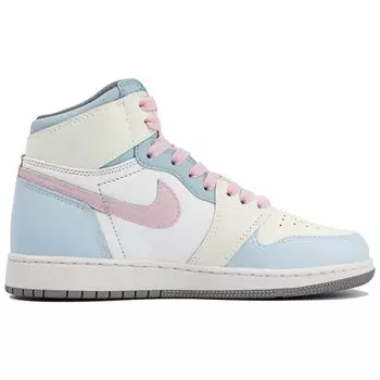 Jordan Air Jordan 1 Винтажные женские баскетбольные кроссовки, Light Blue