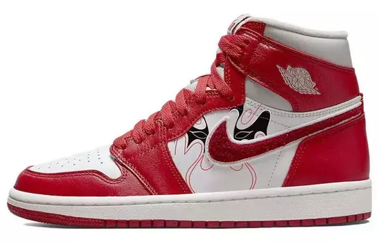 Кроссовки Air JORDAN 1 Vintage Basketball Women's High-Top, красный/белый/черный