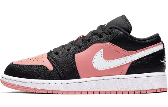 Кроссовки Jordan 1 Low Black Pink Quartz GS