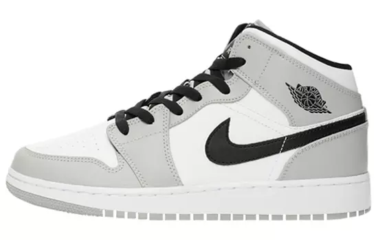Кроссовки Jordan 1 Mid Light Smoke Grey GS