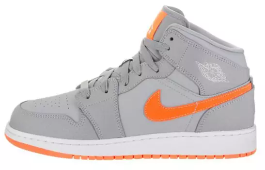 Кроссовки Jordan 1 Mid Bright Citrus Gray