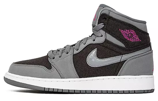 Кроссовки Jordan 1 Retro High GS Cool Grey Vivid Pink