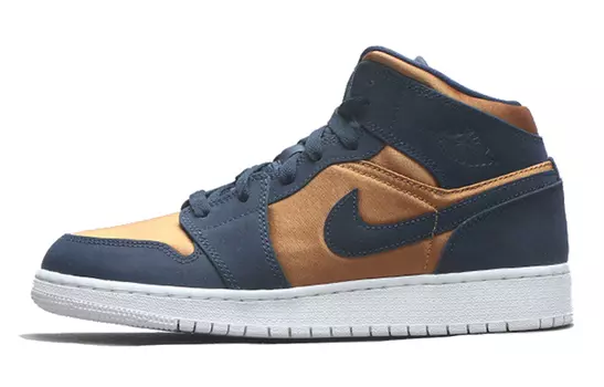 Кроссовки Jordan 1 Mid SE Obsidian Desert Ochre GS