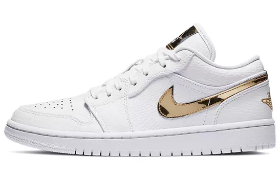 Кроссовки JORDAN 1 Low White Metallic Gold Women's