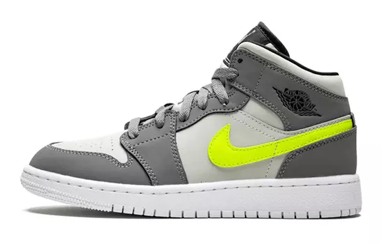 Кроссовки Jordan 1 Mid GS Gun Smoke Volt