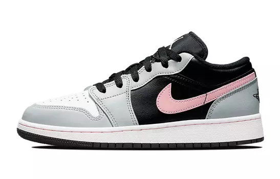 Кроссовки Jordan 1 Low 'Black Grey Pink' GS
