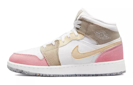 Кроссовки Jordan 1 Mid SE Pastel Vivid Green Grind GS