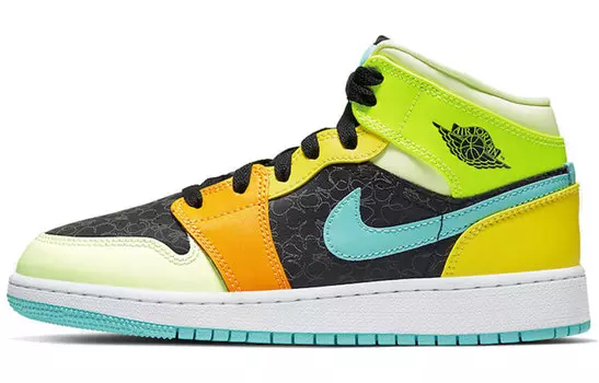 Кроссовки Jordan 1 Mid SE Aurora Green GS