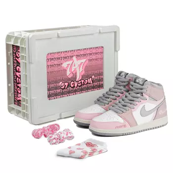 Кроссовки Air Jordan 1 Vintage Basketball Shoes Women's High-Top Pink/White