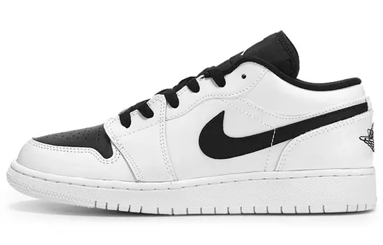 Кроссовки Jordan 1 Retro Low GS White Black