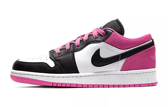 Кроссовки Jordan 1 Low Black Active Fuchsia GS