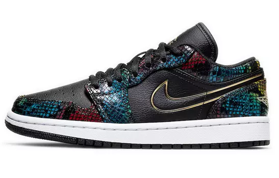 Кроссовки Jordan 1 Low Multicolor Snakeskin 2020 Women's