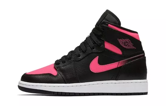 Кроссовки JORDAN 1 Retro High Black Hyper Pink GS