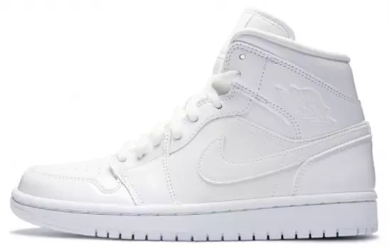 Кроссовки Jordan 1 Mid Triple White Women's