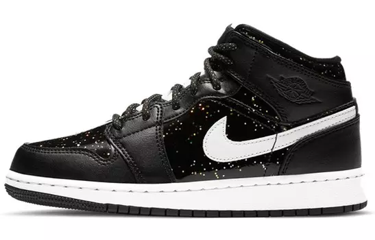 Кроссовки Jordan 1 Mid Black Speckle GS