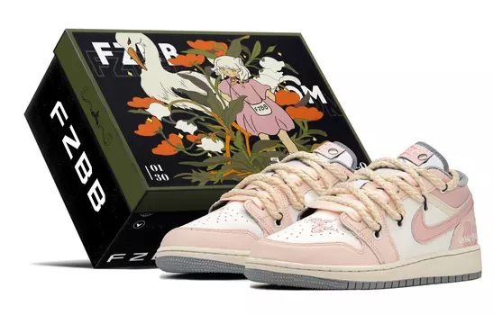 Кроссовки Air Jordan 1 Vintage Basketball Shoes Women's Low-Top Pink