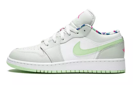 Кроссовки Jordan 1 Low GS Barely Grey Spruce