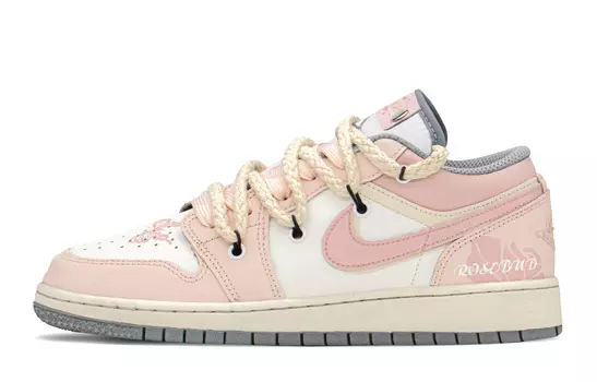 Кроссовки Air Jordan 1 Vintage Basketball Shoes Women's Low-Top Pink