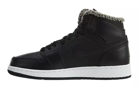 Кроссовки Jordan 1 Retro High Fleece Black Pink GS