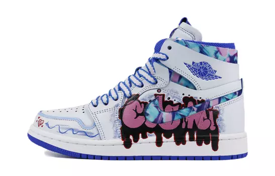 Кроссовки Jordan Air Jordan 1 Vintage Women, голубой/мультиколор