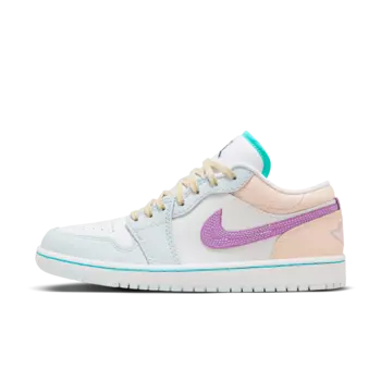 Jordan Air Jordan 1 Винтажные женские баскетбольные кроссовки, бежево-розовый