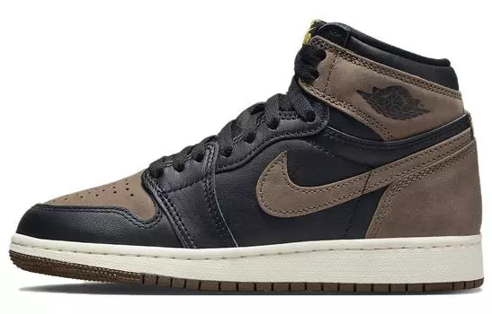 Jordan Air Jordan 1 Винтажные женские баскетбольные кроссовки, черно-коричневый